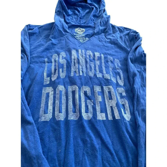 47 Los Angeles Dodgers Men's Blue Long Sleeve Hoodie Size Large - Picture 3 of 5
